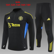 KIDS - 2025/26 Manchester united black Training Tracksuit