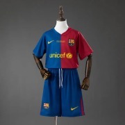 Retro 2008/09 Barcelona Home UCL Version Kids Soccer Jersey