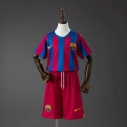 Retro 2005/06 Barcelona Home La Liga Kids Soccer Jersey