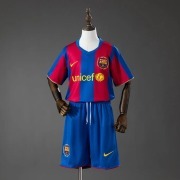 Retro 2007/08 Barcelona Home Kids Soccer Jersey