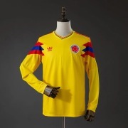 1990 Colombia home Long sleeves Retro soccer Jersey