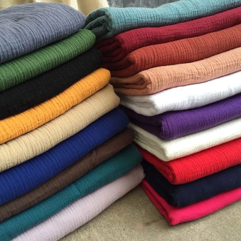 100 Cotton Double Gauze Fabric Solid Color 135cm (53") Wide