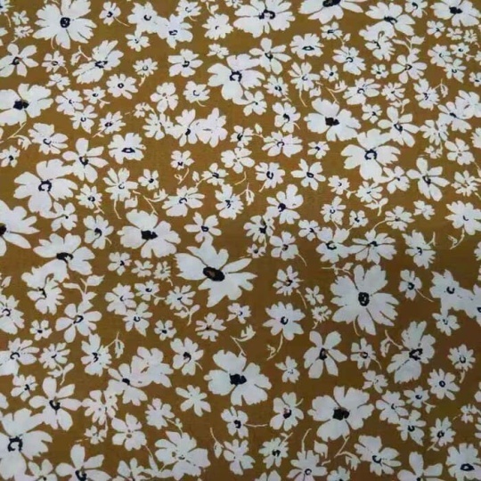 100/% Cotton Poplin Fabric Belleboo Swindon Roses Yellow Flower Floral Flowers