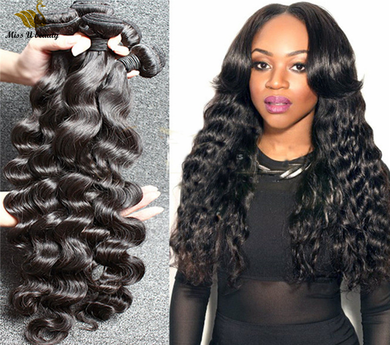 Missyoubeauty Wigs Thick End Lace Frontal Closure 100g Bundle