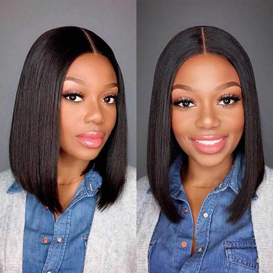 Bob Wig Straight Lace Front Human Hair Wigs T Part Hd Transparent Lace Frontal Wig Remy