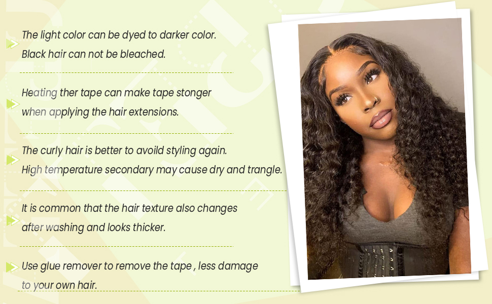 extensiones de cabello humano hair tape ins for black women 