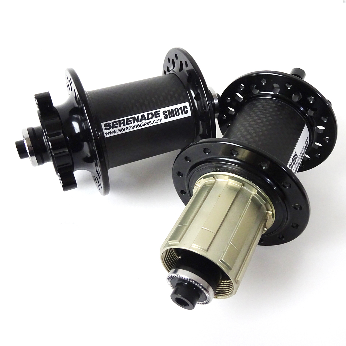 Carbon mountain bike disk hubs 6 bolts front 100 rear 135mm