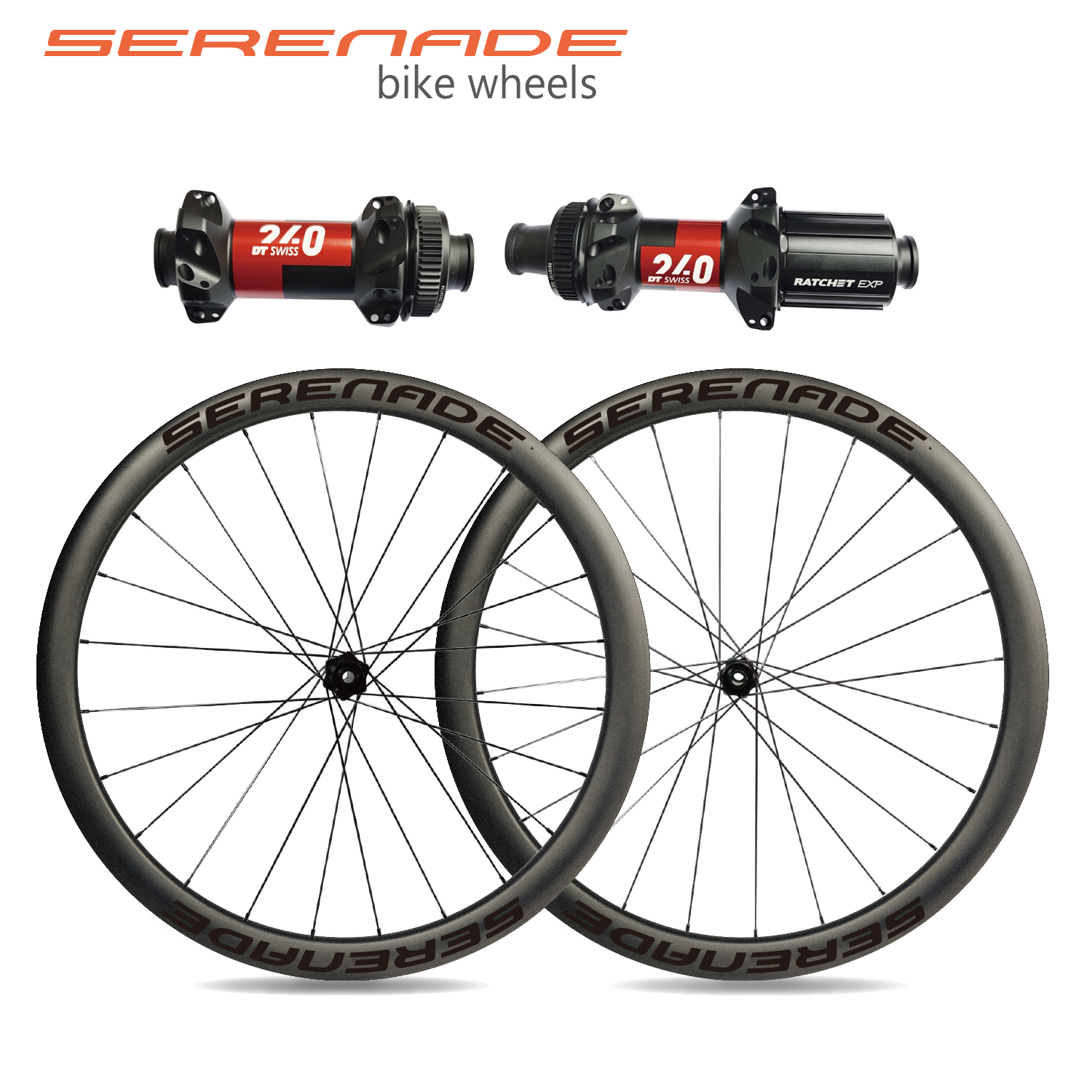 Serenade 700c Aero Road Bike Wheels Disc Brake 40mm Rims DT 240 Hub