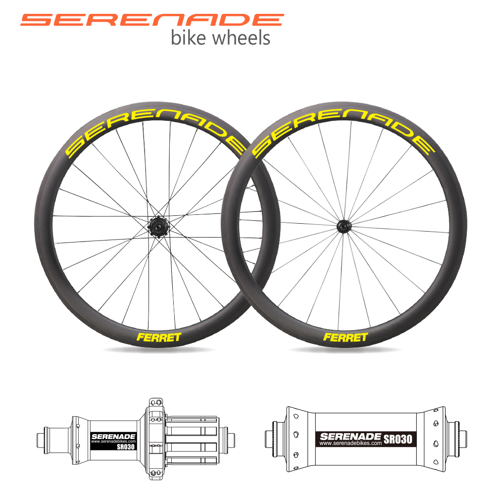 Ferret Rim brake 45mm tubeless road bike wheelset 28mm wide carbon clincher rims Ferret 45mm tubeless road bike wheelset 28mm wide carbon clincher rims