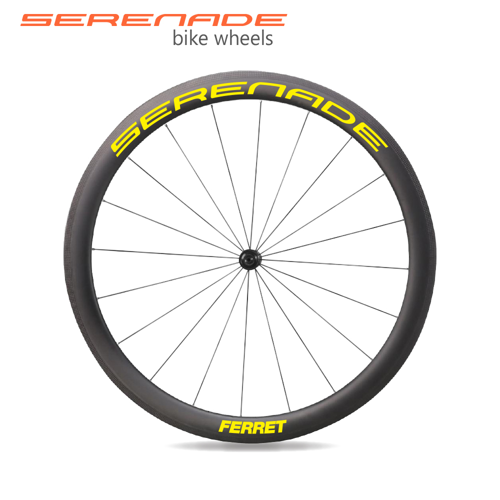 Ferret Rim brake 45mm tubeless road bike wheelset 28mm wide carbon clincher rims Ferret 45mm tubeless road bike wheelset 28mm wide carbon clincher rims