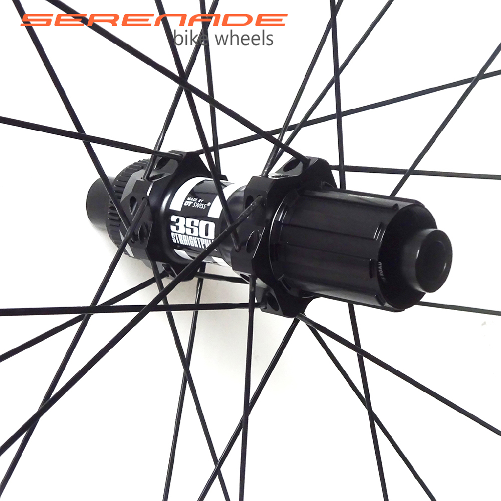 Serenadebikes 45mm tubeless carbon rims 700c Full Carbon Road Wheels With DT350 Hubs  DT350 Hubs 45mm tubeless carbon rims 700c Full Carbon Road Wheels