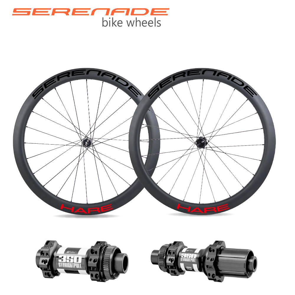 Serenadebikes 45mm tubeless carbon rims 700c Full Carbon Road Wheels With DT350 Hubs  DT350 Hubs 45mm tubeless carbon rims 700c Full Carbon Road Wheels