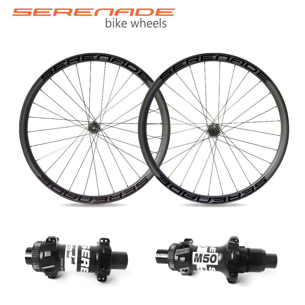 36mm wide 30mm deep 29er and 650b carbon mountain bicycle wheels with serenade M50 hubs 36mm wide 29er tubeless carbon mtb bicycle wheels with M50 boost hubs