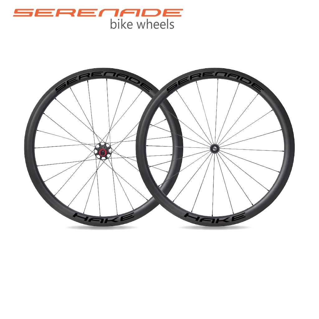 700C 38mm Depth Carbon Tubular Bike Rims Ratchet System 36T Bicycle Wheel Hub New Serenade 38mm Tubular Carbon Road Bike Wheelsset Ratchet 36T Hub 