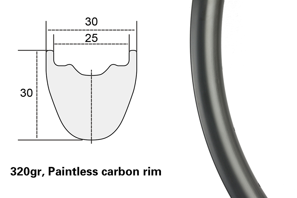 1190gr 30mm Carbon Gravel Bike Wheelset Tubeless UD Paintless Rims Disc Brake Ratchet 36T Wheels SR042 hub Hookless 25mm Carbon Fiber Gravel Bike Wheelset Paintless Rims