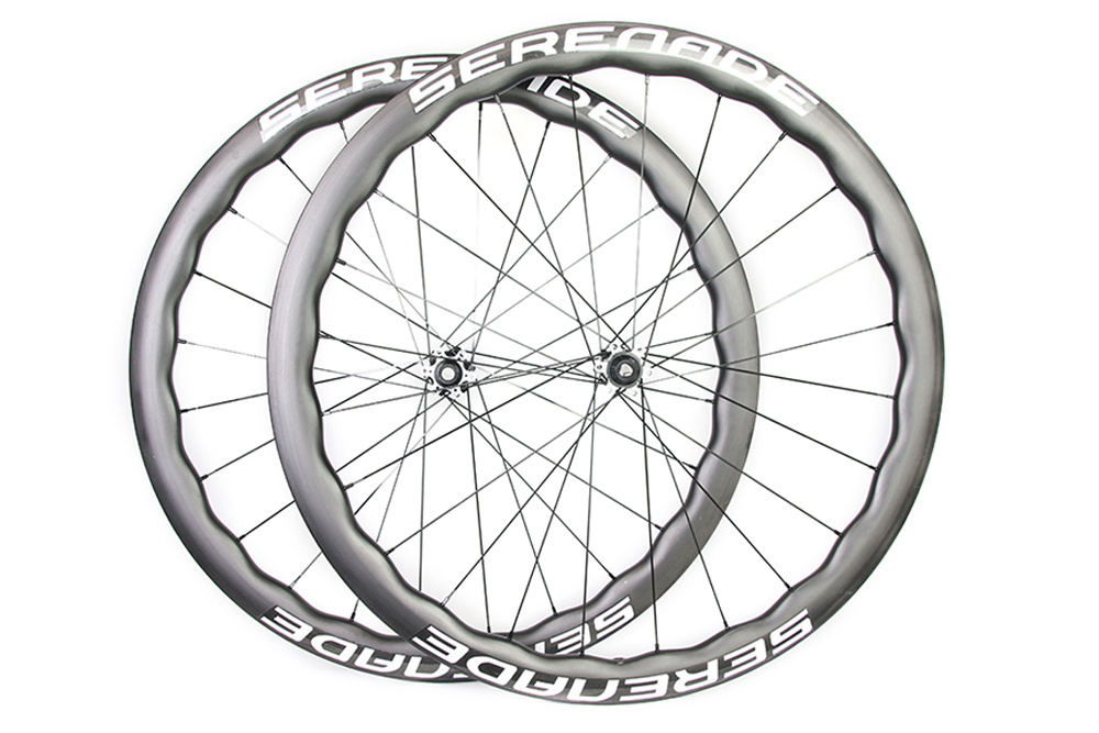 Wavy Shape Carbon 700c Road Bicycle Wheels Asymmetric Hooked Rims TRF4540S 4540s Wavy Shape Carbon 700c Road Bicycle Wheelset Asymmetric Rims