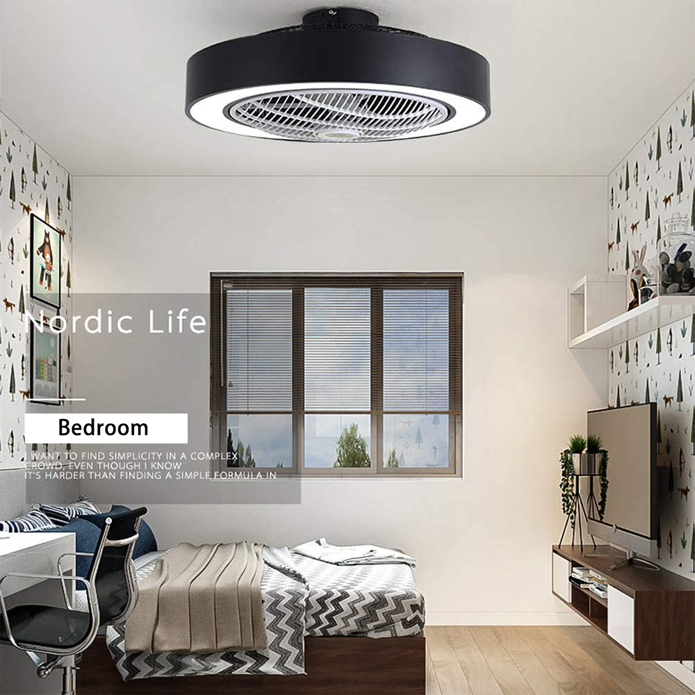 Ceiling Fan with LED Light, Remote Control 3-Color ...