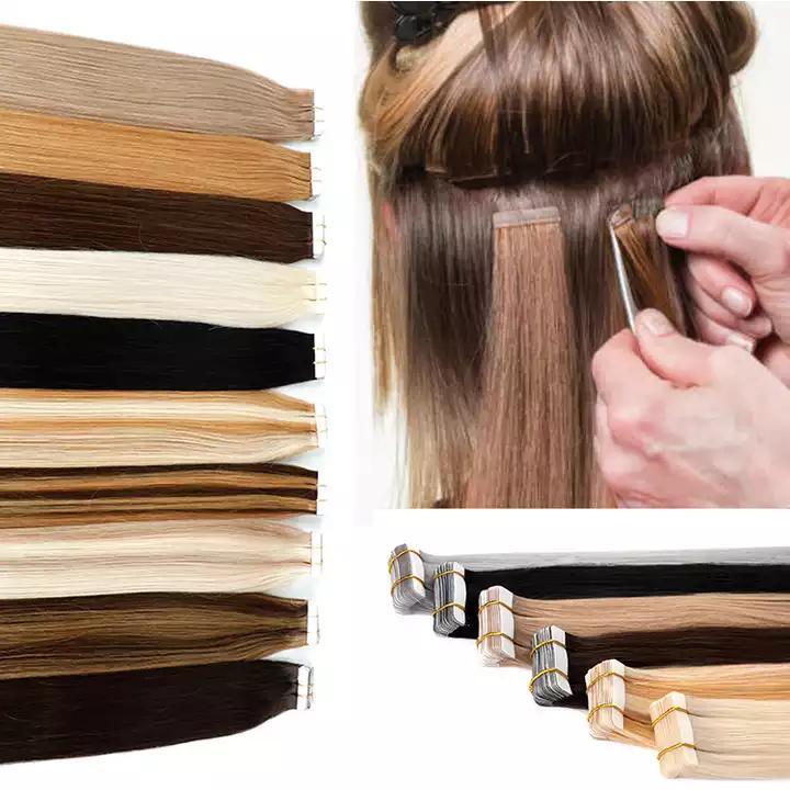 copy of Wholesale 100% Human Hair Piano Color Top Grade Extensiones  Tape In hair  
