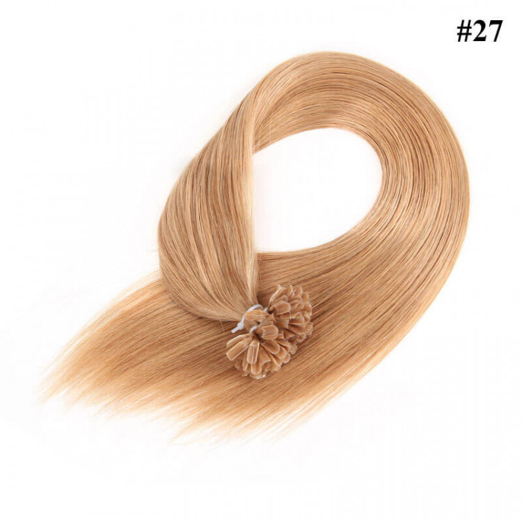  U-tip hair extension Human Hair Pre-Bonded #1 #613 #1B Brazilian hair  