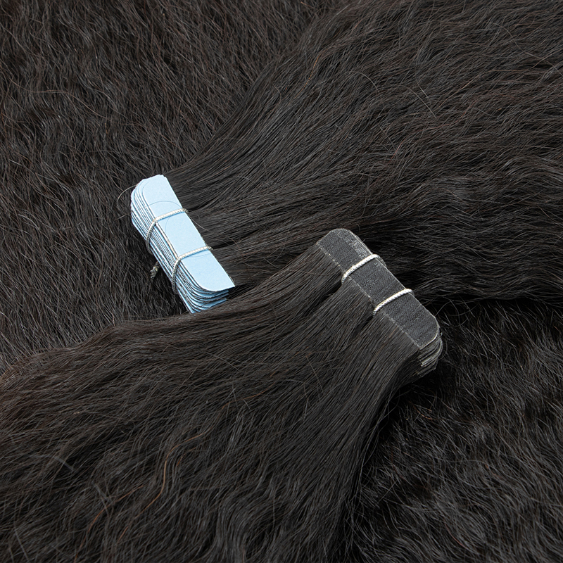 100% Virgin Brazilian Silky Kinky Straight Hair,Wholesale Natural Yaki Hair,Remy Brazilian Virgin Human Hair Tape in hair extensions  