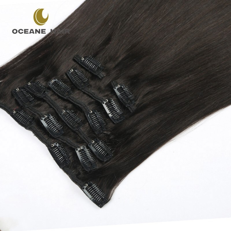 Now Top Quality Clip In Hair Extensions 100% Human Hair For Black Women  