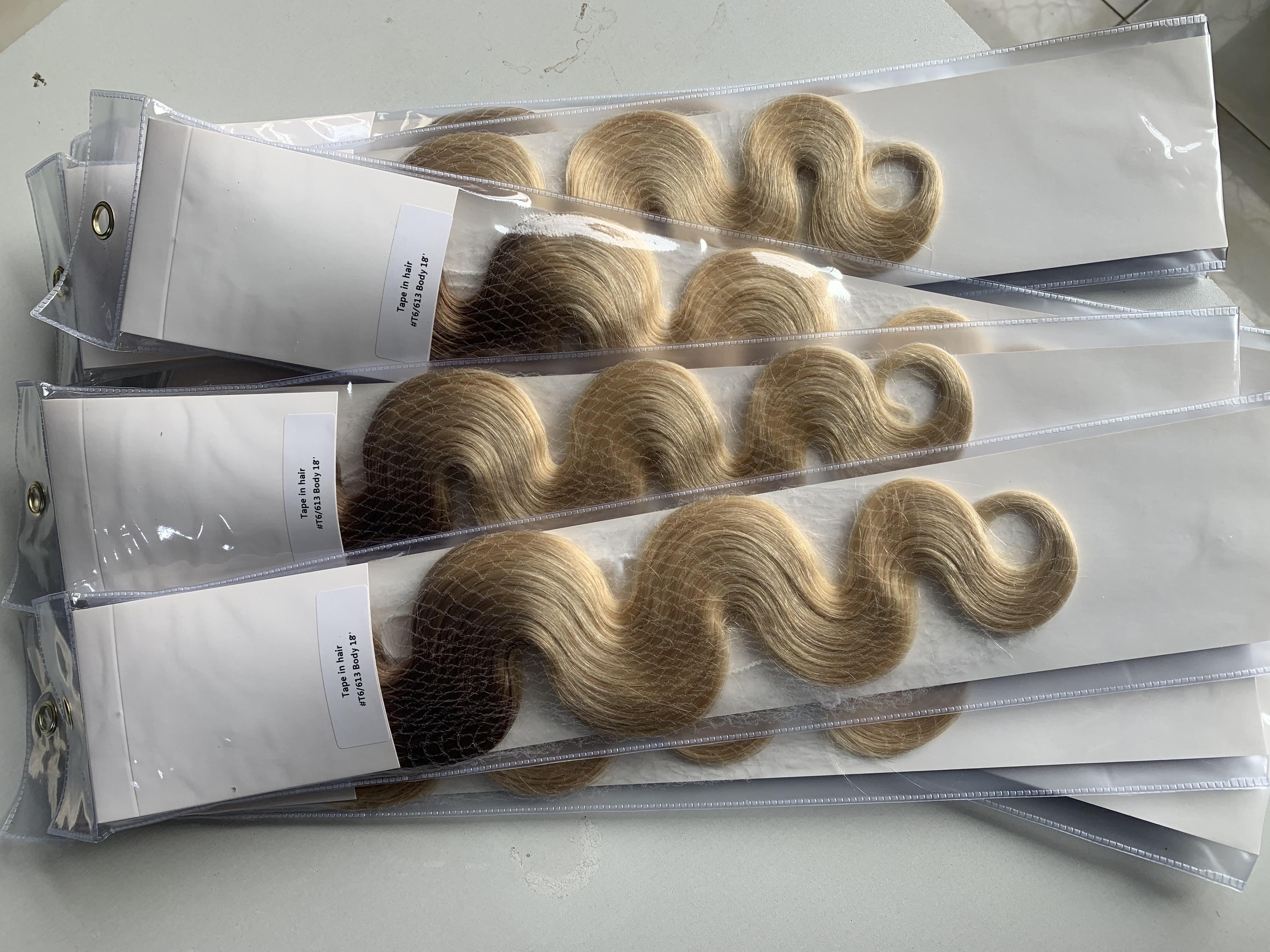 Wholesale Raw Omber Color Body Wave 100% Human European Tape In Human Hair Extensions  