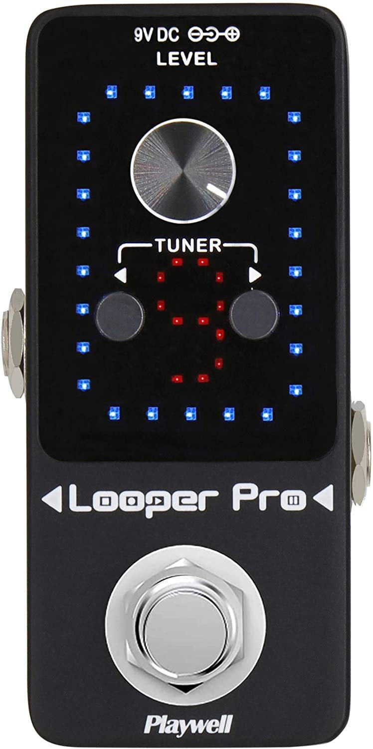 Playwell Looper Pro Effect Pedal with Tuner 9 Full Songs Storage for