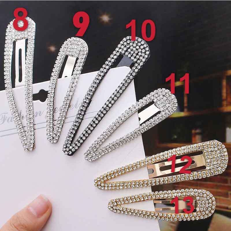 Wholesale Diamond Hair Clips Crystal Rhinestone Barrettes Shiny Hair Pins