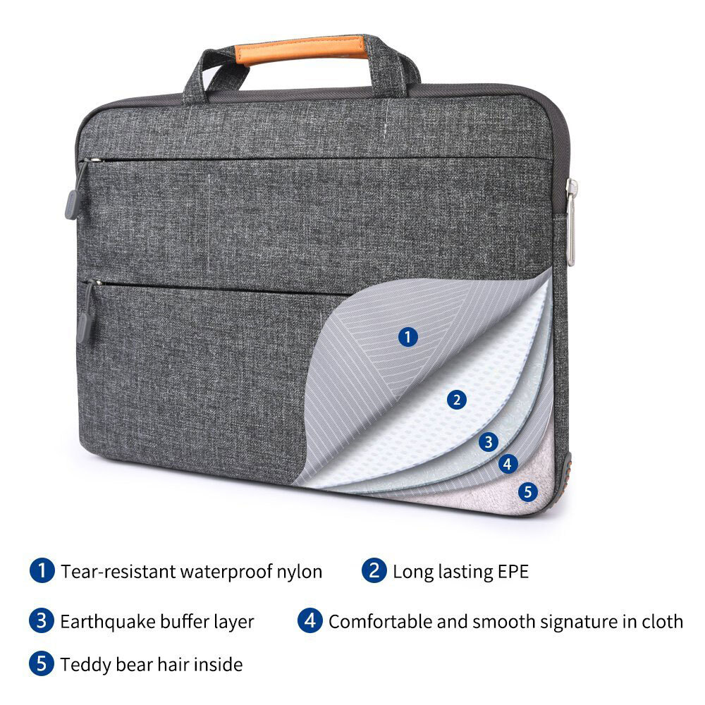 WIWU Laptop Bag Case Multi-Pockets Waterproof Nylon Notebook Bag for ...
