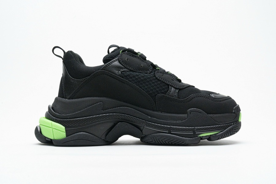 balenciaga triple s green black