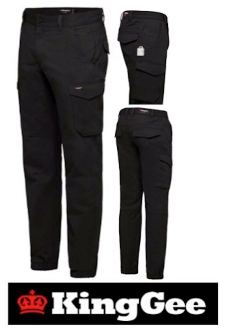 King Gee Men's Tradies Elastic Cuffed Work pants Stretch Trousers K69865