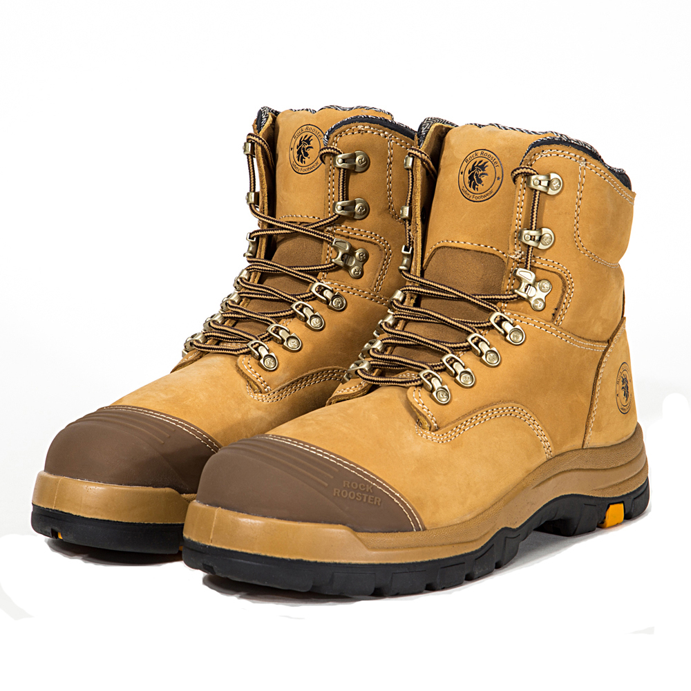 ROCKROOSTER Men's Lace up Steel Toecap SlipResistant Safety boots Fort
