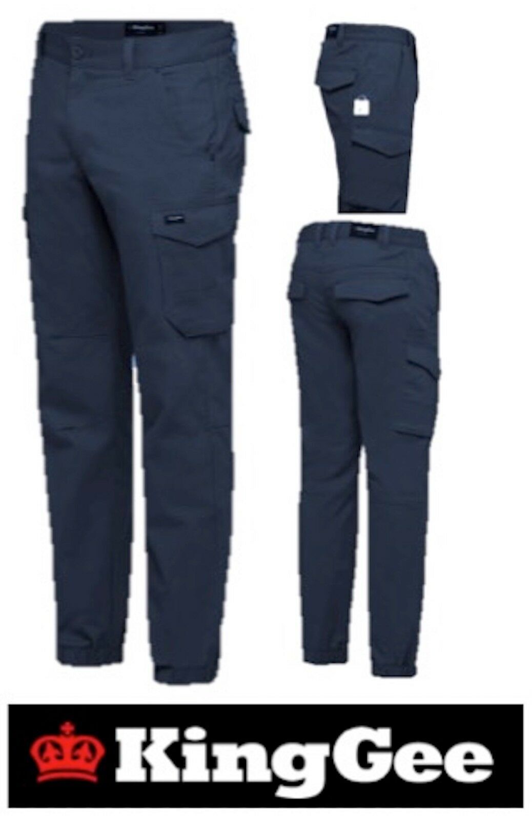 King Gee Men's Tradies Elastic Cuffed Work pants Stretch Trousers K69865