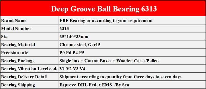 Best Deep Groove Ball Bearing 6313