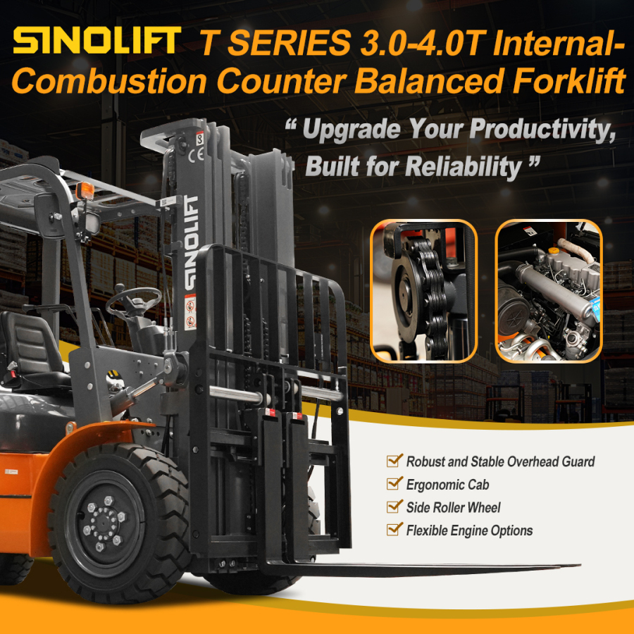 Power Your Operations with the SINOLIFT T Series 3.0-4.0T Diesel Forklift – Built for Durability, Emissions Compliance & Operator Safety