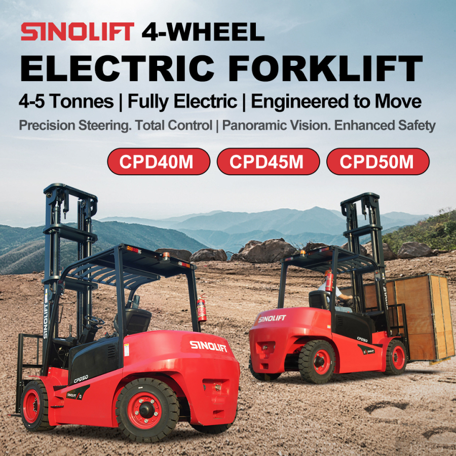 Powering Heavy-Duty Operations: Introducing the SINOLIFT CPD40M-50M 4-5 Ton Electric Forklift Series