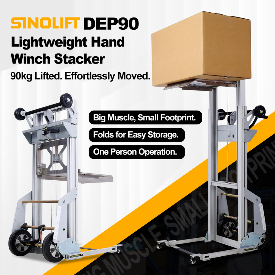 SINOLIFT DEP90: The Ultra-Portable Hand Winch Stacker Redefining Light-Duty Material Handling