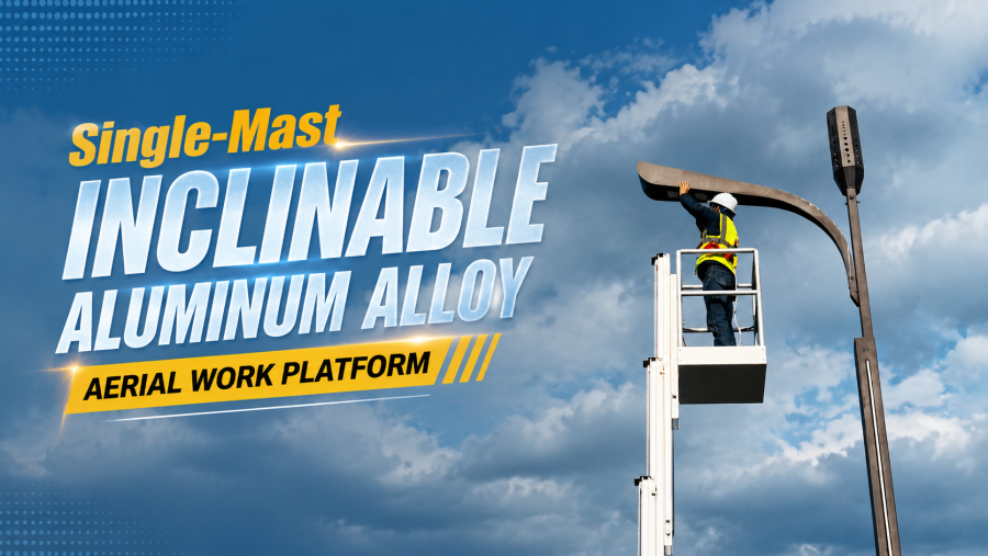 Single-Mast Inclinable Aluminum Alloy Aerial Work Platform — Reaching Up to 12 Meters in the Tightest Spaces