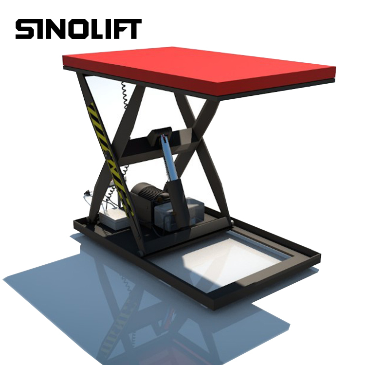 Pneumatic pallet lift table light duty scissor lift