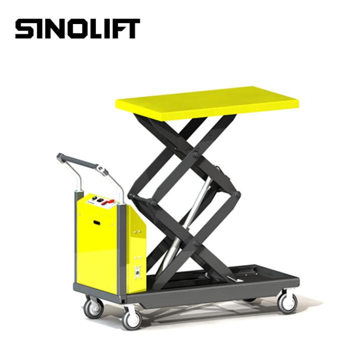 Floor mounted scissor lift air powered scissor lift