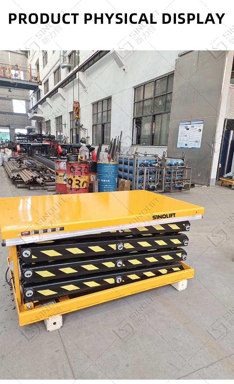 SINOLIFT HT Series Three Shear Small Hydraulic Scissor Electric Lift Tables Scissor Lifting Platform
