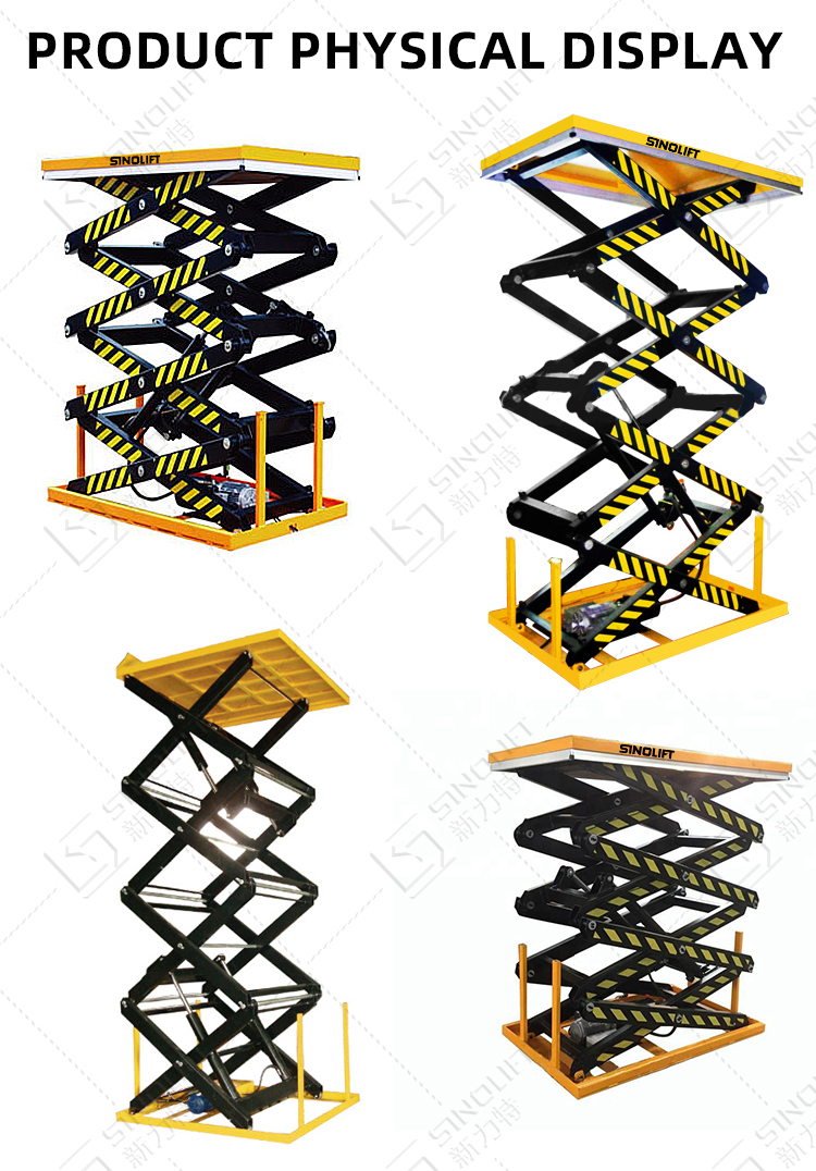 SINOLIFT HW Series Heavy Duty Design Indoor Source Stationary Hydraulic Scissor Electric Lift Tables Scissor Lifting Pla