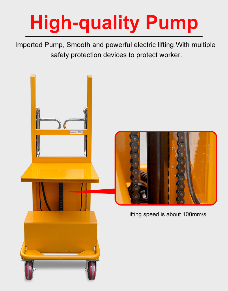 WF Semi-Electric Order Picker Semi Electric Order Picker With Two Parking Brakes Capacity 200kg
