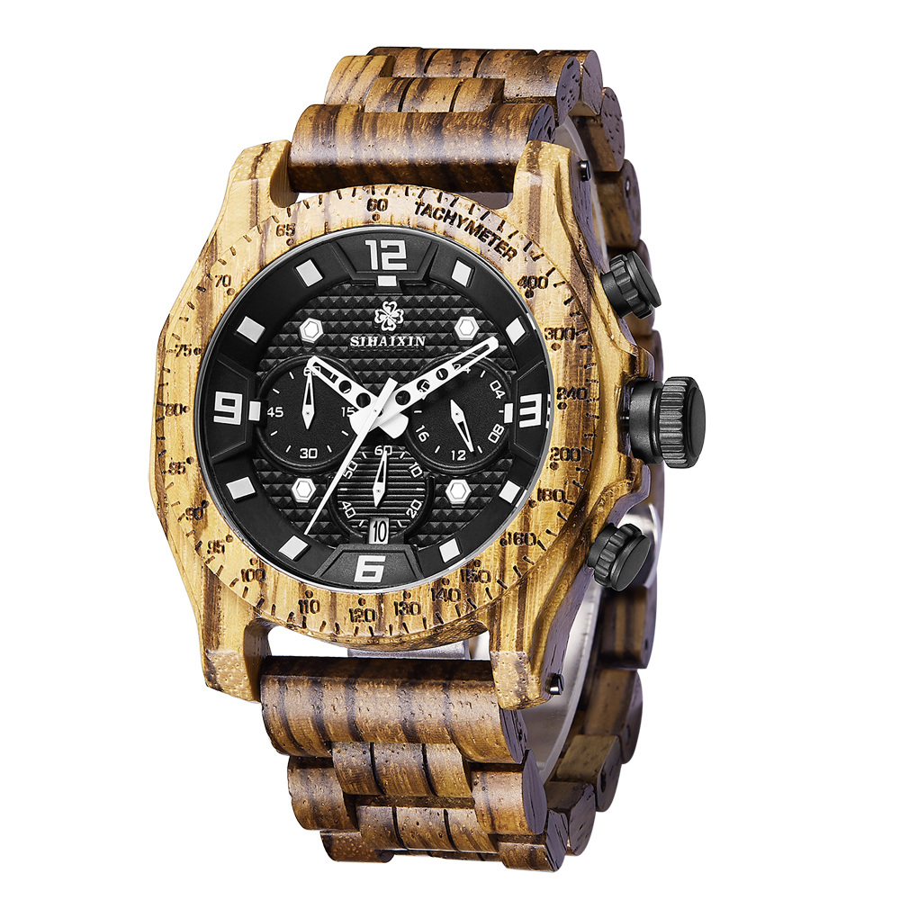 Best TJW MF Men's Wood Watches Hand-Made Wrist Watch ...