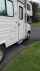 His steps are great and very strong! I have a very old RV and it only had a single step but it was always much higher than it should have been. I decided to order a two-step so it would be easier to get in and out. Other than a few modifications to my old camper where they mount the stairs themselves are very strong, they open and close very easily and they are well made. The only other addition I did was to put an adjustable platform under the step when I use it because my camper only has a plywood base for the steps to attach to so when I stand on the first step I can see the plywood flexing. I decided to put two adjustable bases under the first step and it works great and it's very solid. The stairs are a standard measurement for replacement of most RV and camper steps but my steps were slightly wider than the base of this one so I needed to drill new holes. I used 3/8" stainless steel nuts and bolts to install them and I'm very happy with the end result.