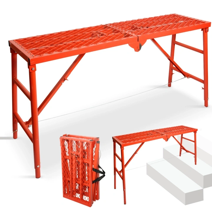 The Folding Scaffolding Platform That Makes Working on Stairs a Breeze