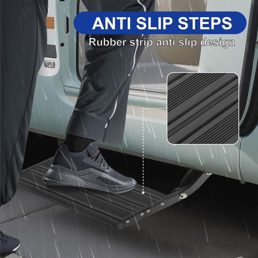 LEADALLWAY Aluminum Folding RV Step Review: Lightweight, Anti-Slip & Easy Manual Operation