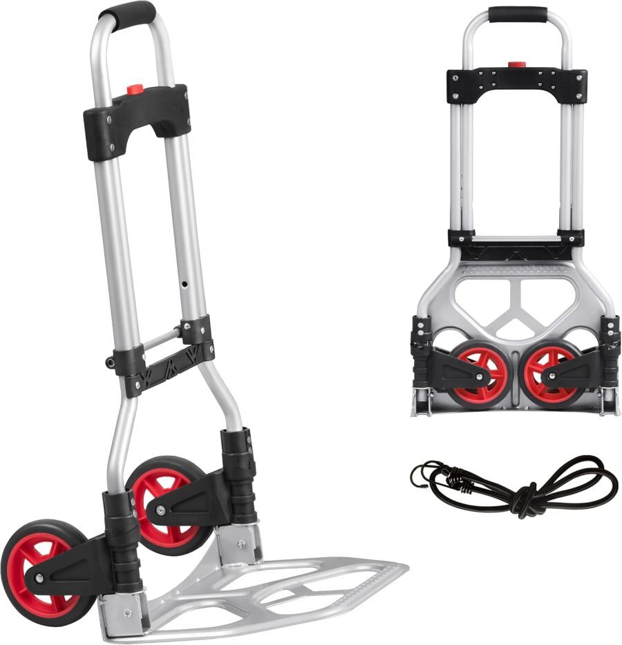 LEADALLWAY Folding Hand Truck Review: Lightweight Steel Dolly with Telescoping Handle & 180 lbs Capacity