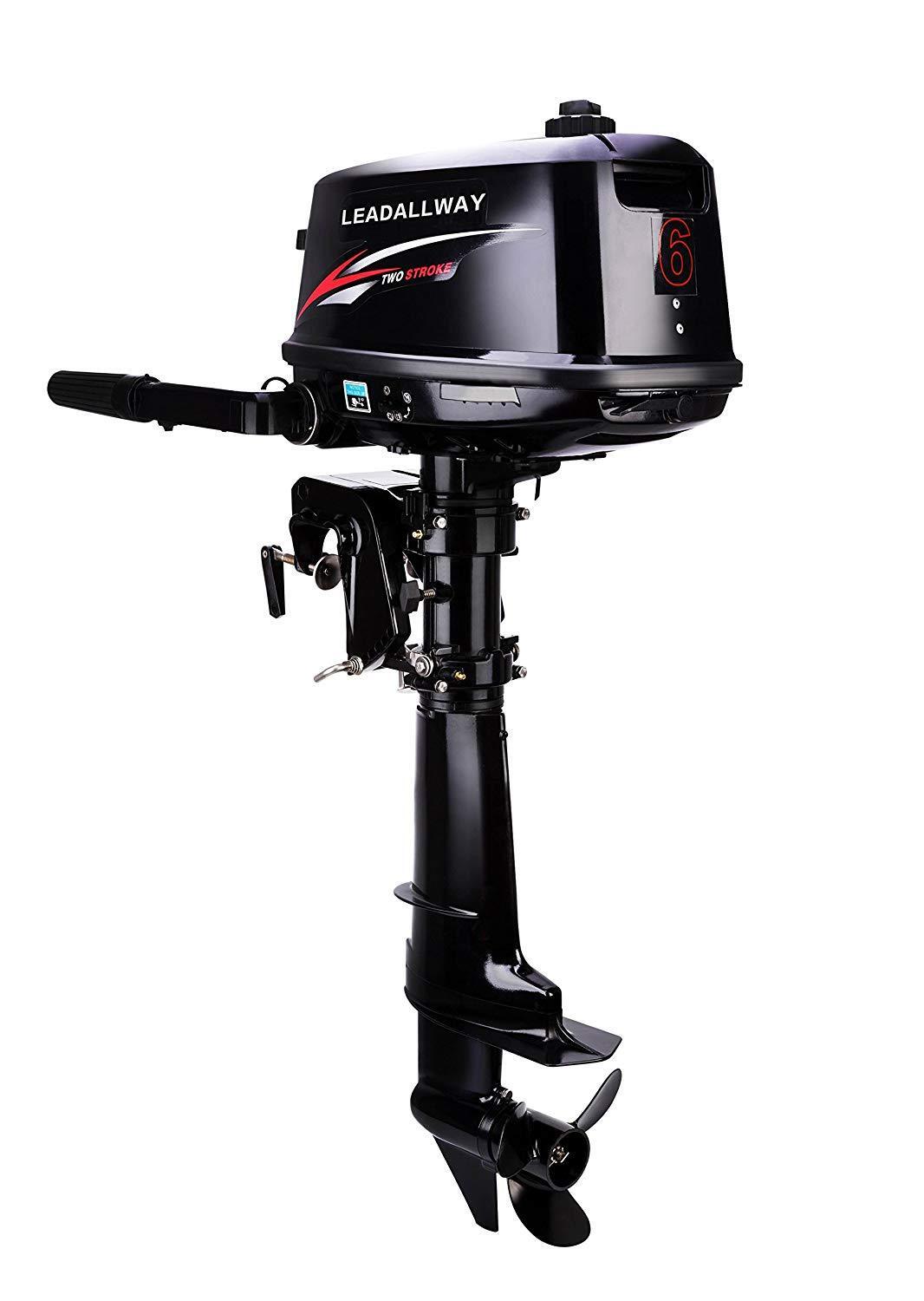 LEADALLWAY 12V 65LBS Electric Trolling Motor Thrust Transom Mounted