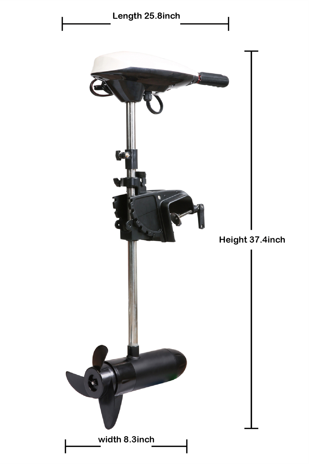 Fox Electric Outboard Motor 55lbs mit Batterieanzeige